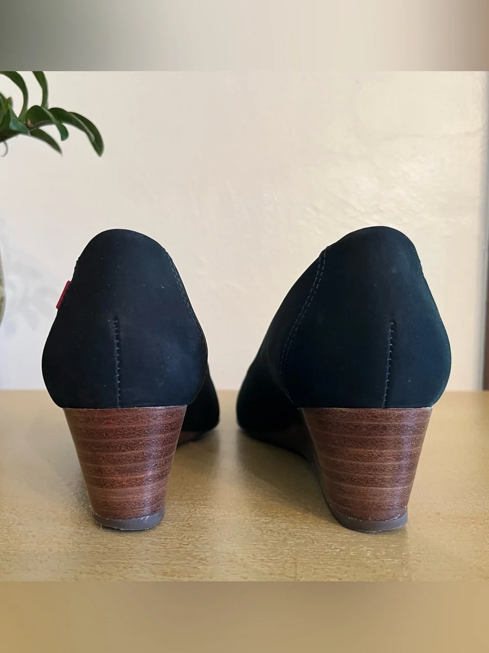 Marc Joseph New York Black Suede Leather Prospect Wedges, 8